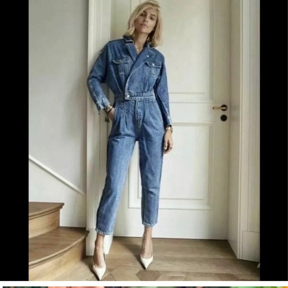 Zara Pants & Jumpsuits Zara 8s Denim Jumpsuit Poshmark